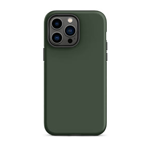Minimalist Dark Green Tea Monochrome iPhone 14 Pro Max Tough Case