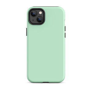 Minimalist Modern Pastel Turquoise Monochrome iPhone 14 Plus Tough Case