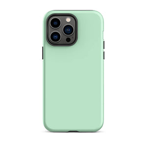 Minimalist Modern Pastel Turquoise Monochrome iPhone 14 Pro Max Tough Case