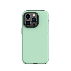 Minimalist Modern Pastel Turquoise Monochrome iPhone 14 Pro Tough Case