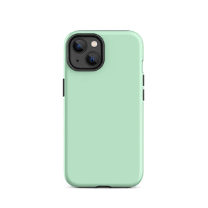 Minimalist Modern Pastel Turquoise Monochrome iPhone 14 Tough Case