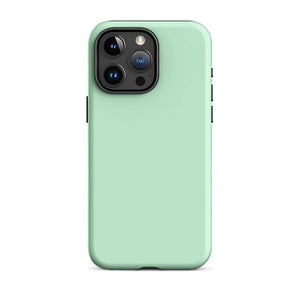 Minimalist Modern Pastel Turquoise Monochrome iPhone 15 Pro Max Tough Case