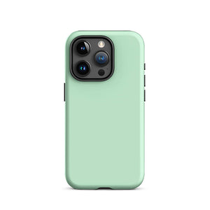 Minimalist Modern Pastel Turquoise Monochrome iPhone 15 Pro Tough Case