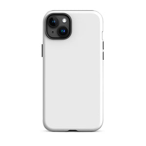 Minimalist Modern Pastel White Monochrome iPhone 15 Plus Tough Case