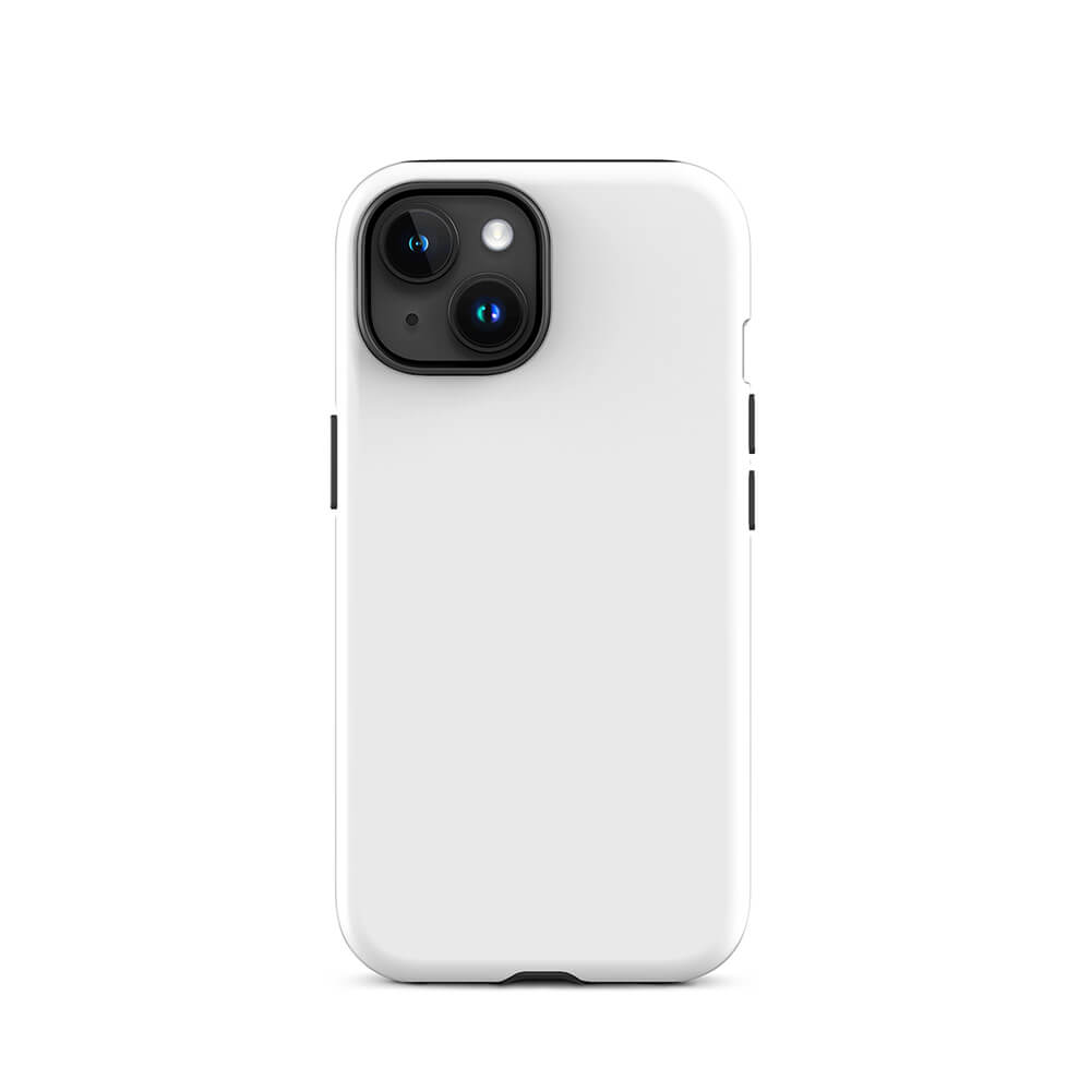Minimalist Modern Pastel White Monochrome iPhone 15 Tough Case