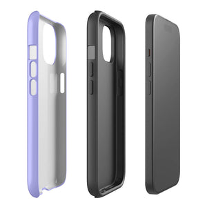 Minimalist Pastel Lavender Purple Monochrome iPhone 15 Tough Case Double-Layer