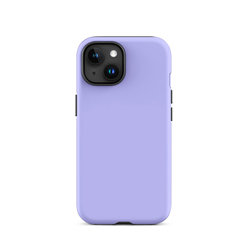 Minimalist Pastel Lavender Purple Monochrome iPhone 15 Tough Case