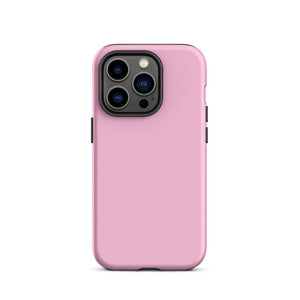 Minimalist Pastel Light Pink Monochrome iPhone 14 Pro Tough Case