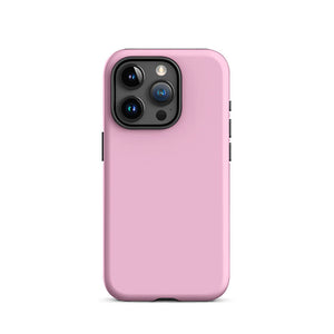 Minimalist Pastel Light Pink Monochrome iPhone 15 Pro Tough Case