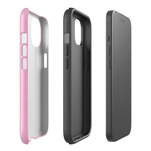 Minimalist Pastel Light Pink Monochrome iPhone 15 Tough Case Double-Layer