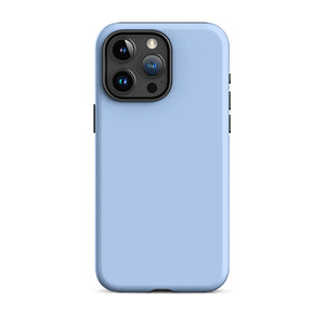 Minimalist Pastel Sky Blue Monochrome iPhone 15 Pro Max Tough Case