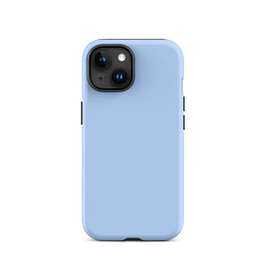 Minimalist Pastel Sky Blue Monochrome iPhone 15 Tough Case