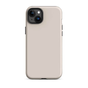 Minimalist Soft Beige Cream Monochrome iPhone 15 Plus Tough Case