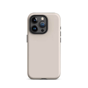 Minimalist Soft Beige Cream Monochrome iPhone 15 Pro Tough Case