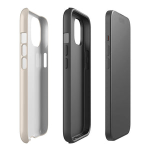 Minimalist Soft Beige Cream Monochrome iPhone 15 Tough Case Double-Layer