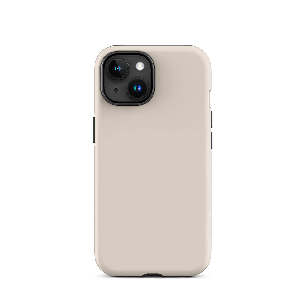 Minimalist Soft Beige Cream Monochrome iPhone 15 Tough Case
