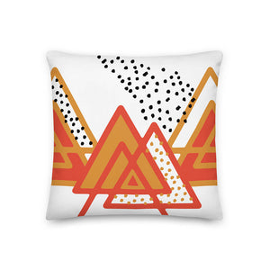 Modern Triangular Abstract Shapes Throw Pillow 18x18"