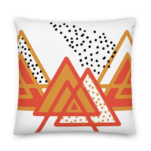 Modern Triangular Abstract Shapes Throw Pillow 22x22"