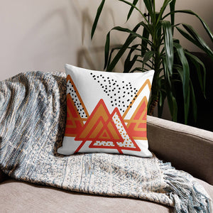 Modern Triangular Abstract Shapes Throw Pillow Picture