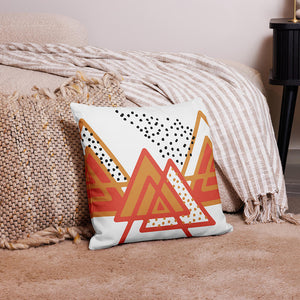Modern Triangular Abstract Shapes Throw Pillow Picture