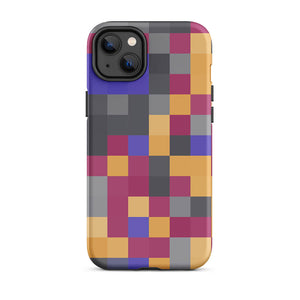 Multi-Color Abstract Pixelated Mozaic iPhone 14 Plus Tough Case