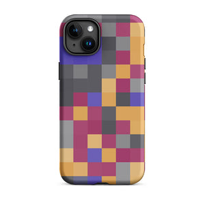 Multi-Color Abstract Pixelated Mozaic iPhone 15 Plus Tough Case