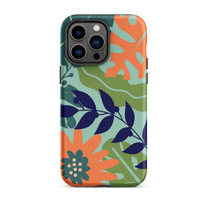 Multi-Color Seasonal Flower Leaves iPhone 14 Pro Max Robust Case