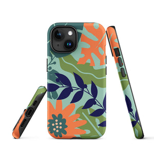 Multi-Color Seasonal Flower Leaves iPhone 15 Robust Case Picture