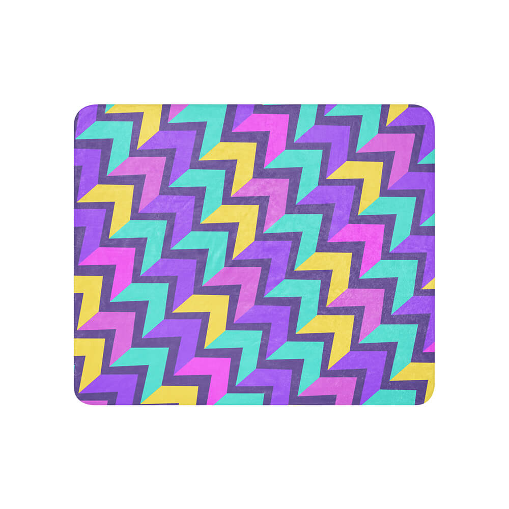 Multi-Colored Repeated Abstract Arrowhead Sherpa Blanket 50x60" Front