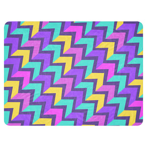 Multi-Colored Repeated Abstract Arrowhead Sherpa Blanket 60x80" Front