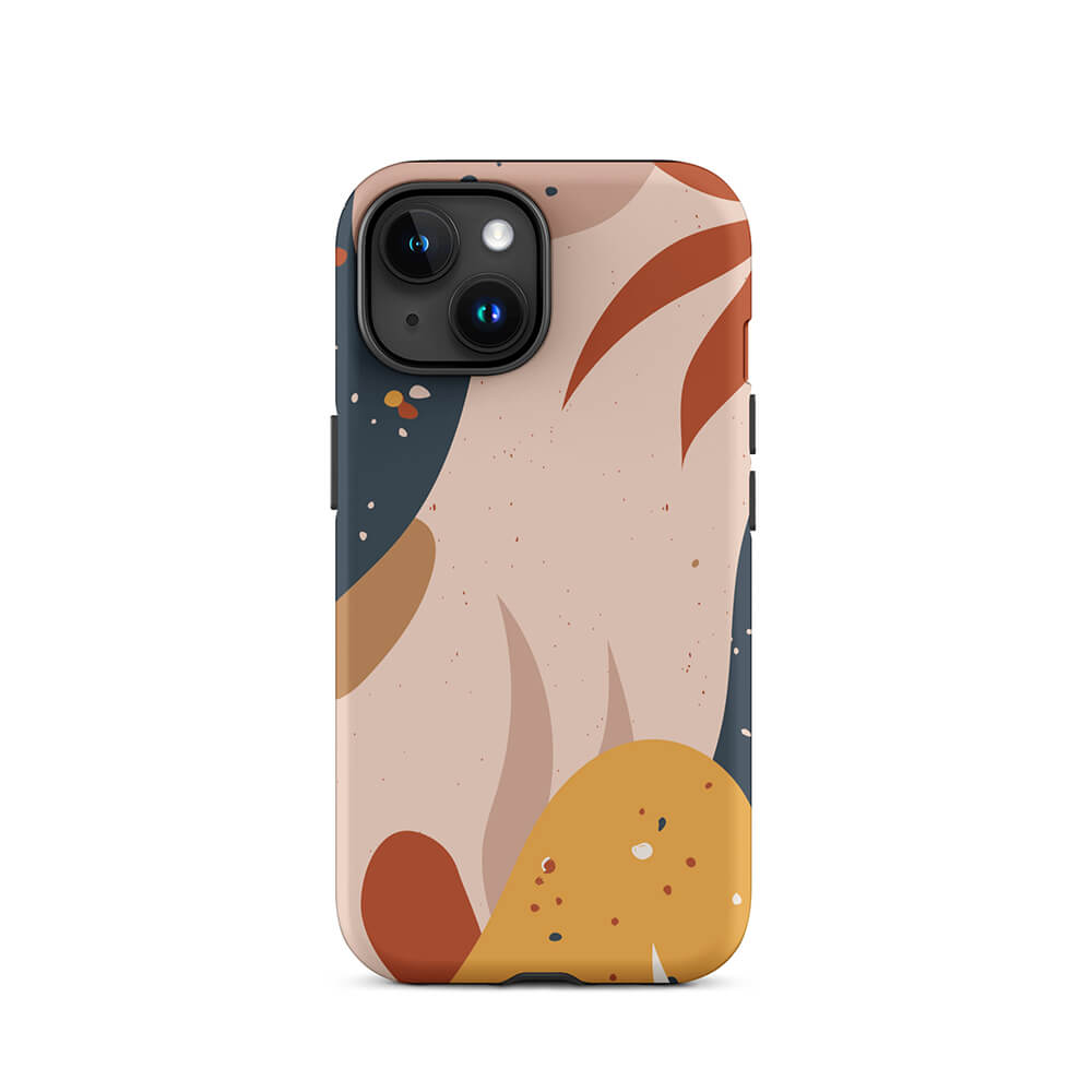Multi-Colored Soft Abstract Shapes iPhone 15 Robust Case