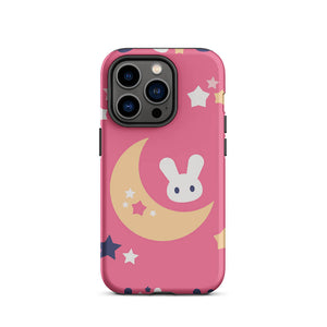 Nightly Rabbit Crescent Moon Star Iphone 14 Pro Robust Case