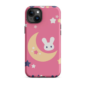 Nightly Rabbit Crescent Moon Star Iphone 15 Plus Robust Case