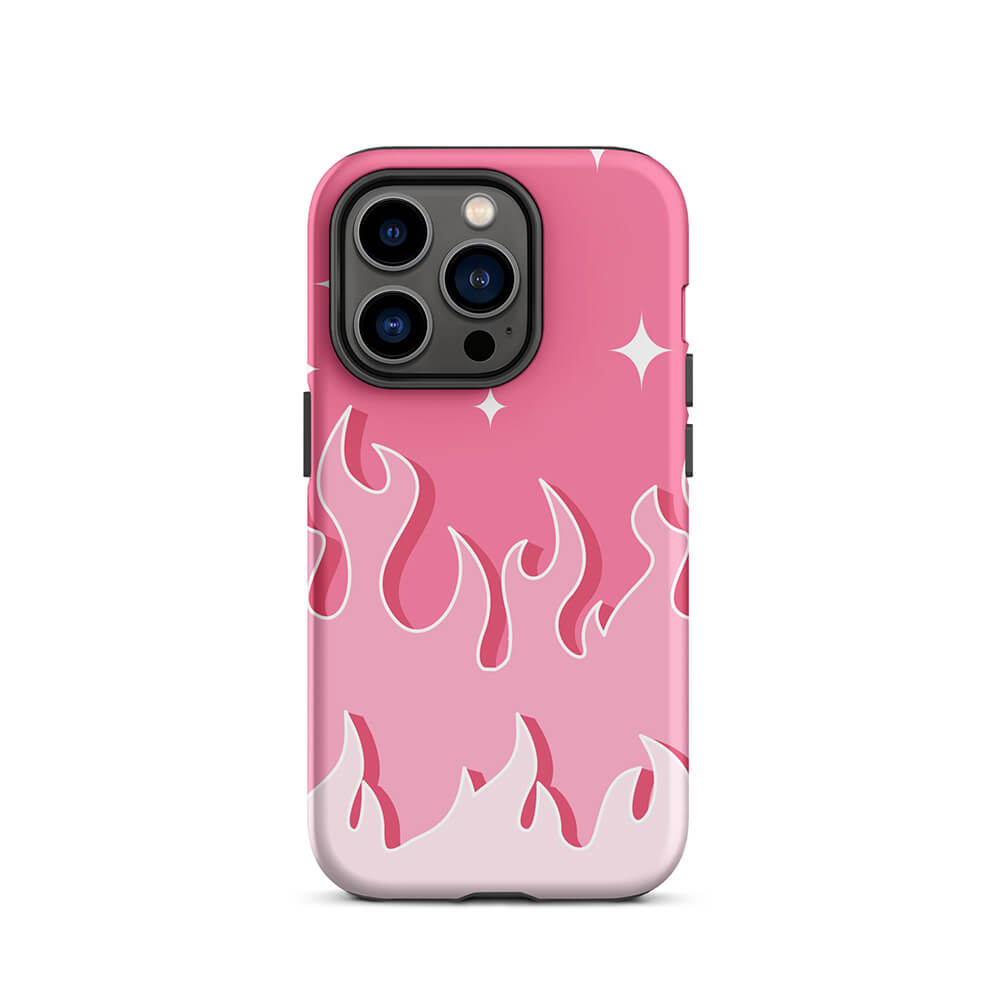 Pink Hair Magical Anime Girl iPhone 15 14 Tough Case - Dubsnatch