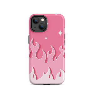 Pastel Pinky Color Blazing Fire iPhone 14 Robust Case
