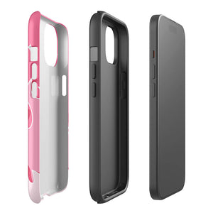 Pastel Pinky Color Blazing Fire iPhone 15 Robust Case Double-Layer