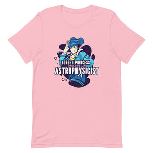 Pink Astrophysicist Double Pom Pom Blue Hair Girl Tee