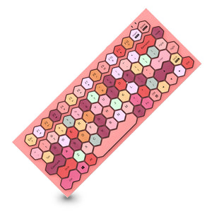 Pink Bluetooth 5.1 Mini Multi-Color Hexagonal Keyboard Membrane Multimedia
