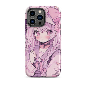 Pink Hair Magical Anime Girl iPhone 14 Pro Max Tough Case