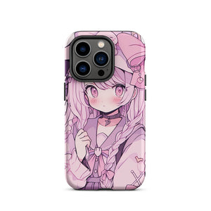 Pink Hair Magical Anime Girl iPhone 14 Pro Tough Case