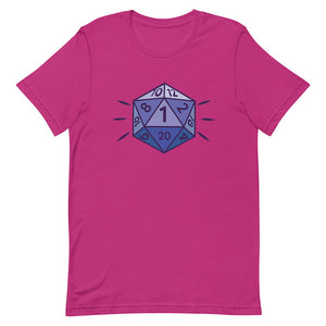 Pink Multifaceted D20 Roleplaying Dice Game Shirt