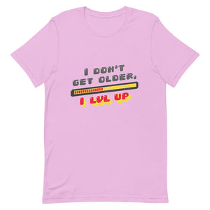 Pink Older Gamer Quote Level Up Tee Experience Bar