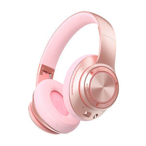 Pink On-Ear Bluetooth 5.0 Pastel Goth Headphones Mic Foldable