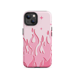 Pinky Pastel Color Raging Fire iPhone 14 Robust Case