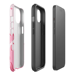 Pinky Pastel Color Raging Fire iPhone 15 Robust Case Double-Layer