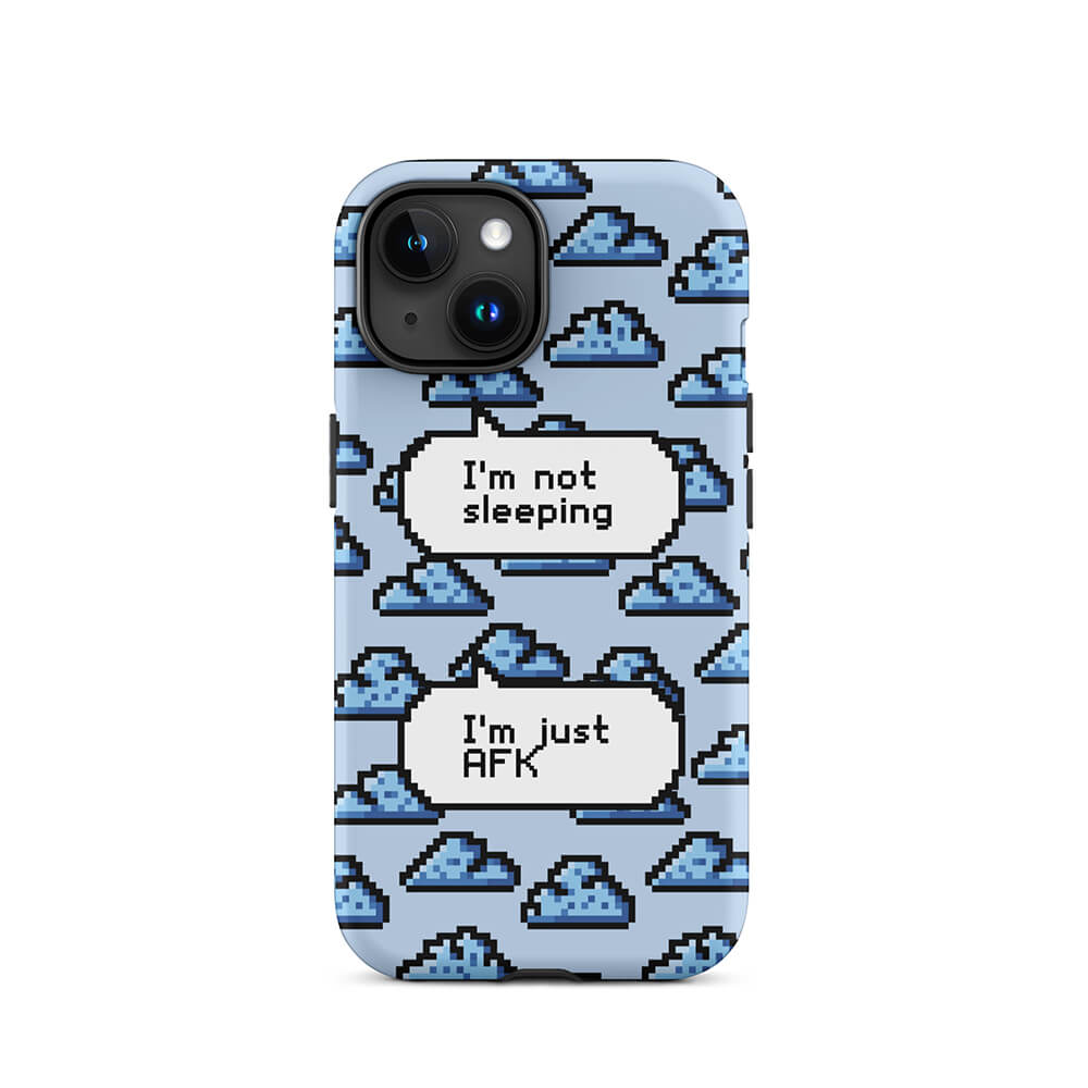 Pixel Art Cloud Gamer Quote iPhone 15 Rugged Case