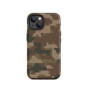 Pixelated Battlefield Soldier Camo Armor iPhone 14 Tough Case