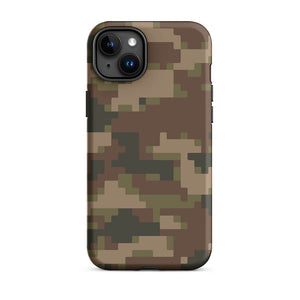 Pixelated Battlefield Soldier Camo Armor iPhone 15 Plus Tough Case