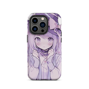 Purple Magician Anime Girl Blush iPhone 14 Pro Tough Case