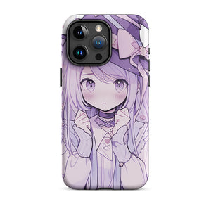 Purple Magician Anime Girl Blush iPhone 15 Pro Max Tough Case